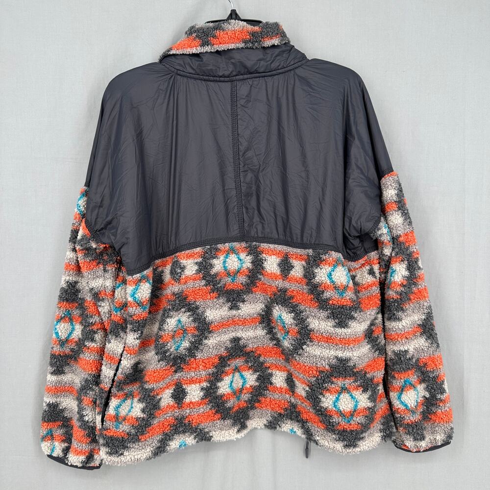 Bucees Jacket Womens Medium Fleece Aztec Western Zip Full Zip Pockets Cozy Soft - Picture 3 of 10